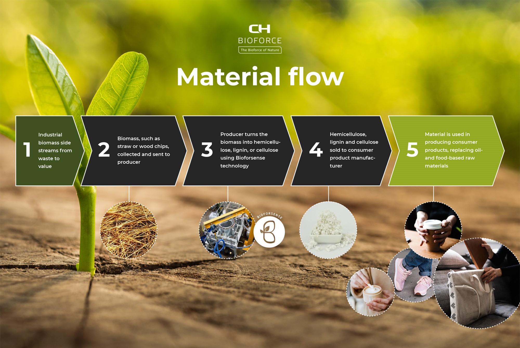 CH-Bioforce Material flow