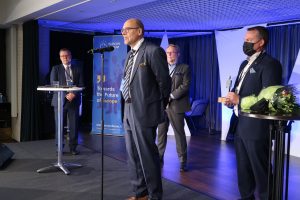 Petri Tolonen CEO of CH-Bioforce giving a speech in Entrepreneurial Spirit of Turku award ceremony